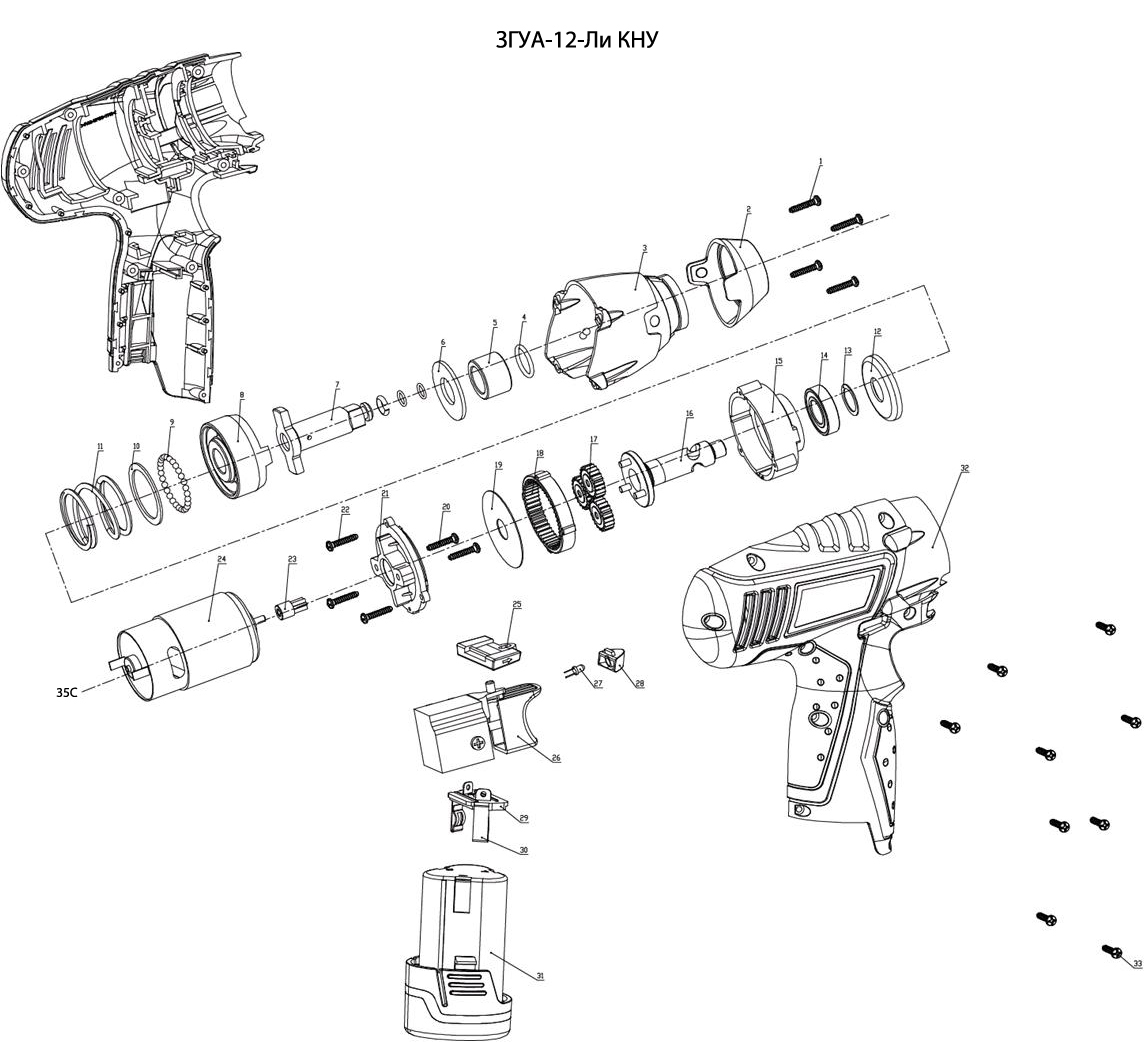 Инструмент [ЗГУА-12-Ли КНУ] - посмотреть вариант разборной схемы